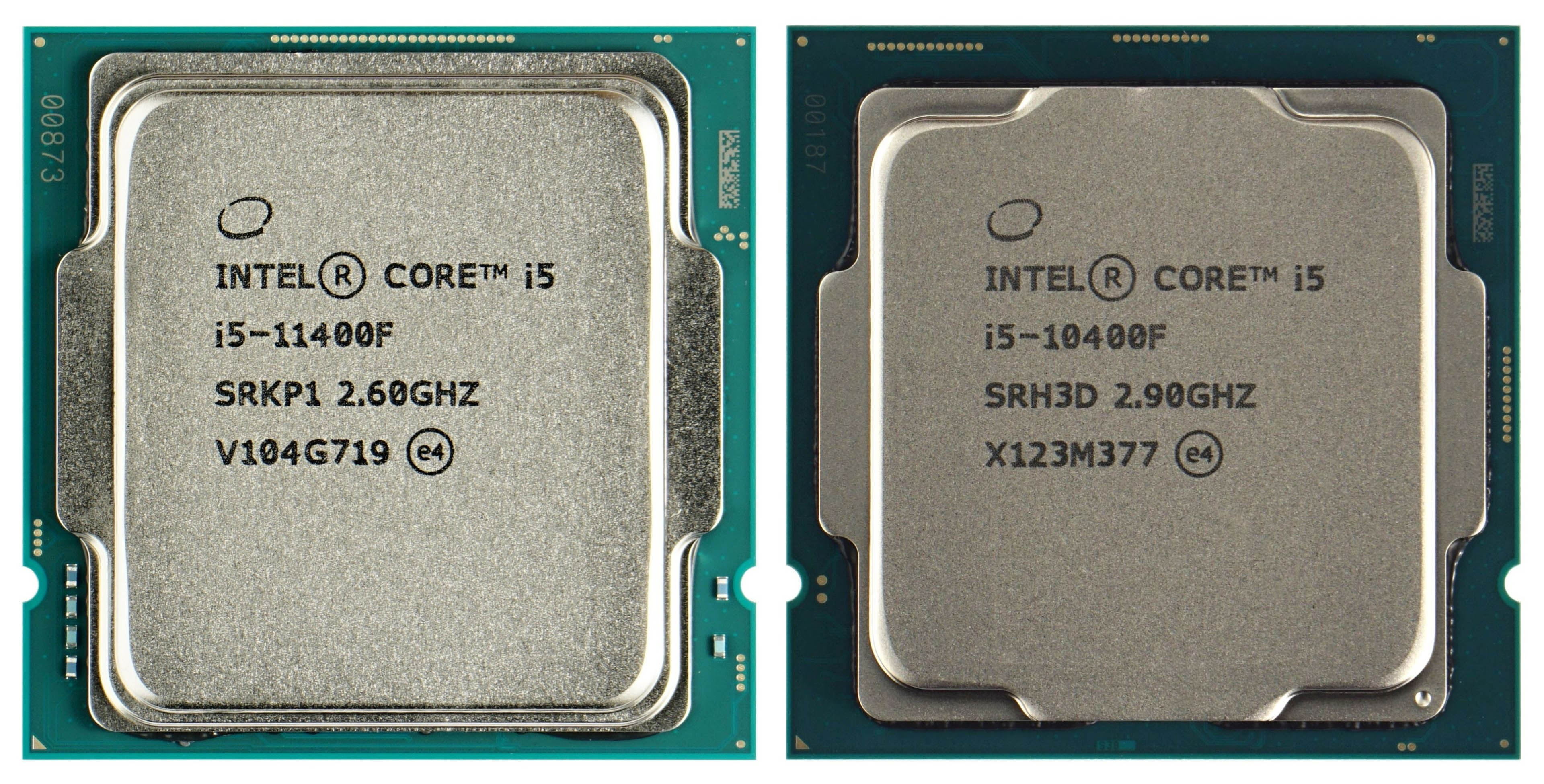 The new (11400F) vs. older (10400F) Intel Core i5 processor 