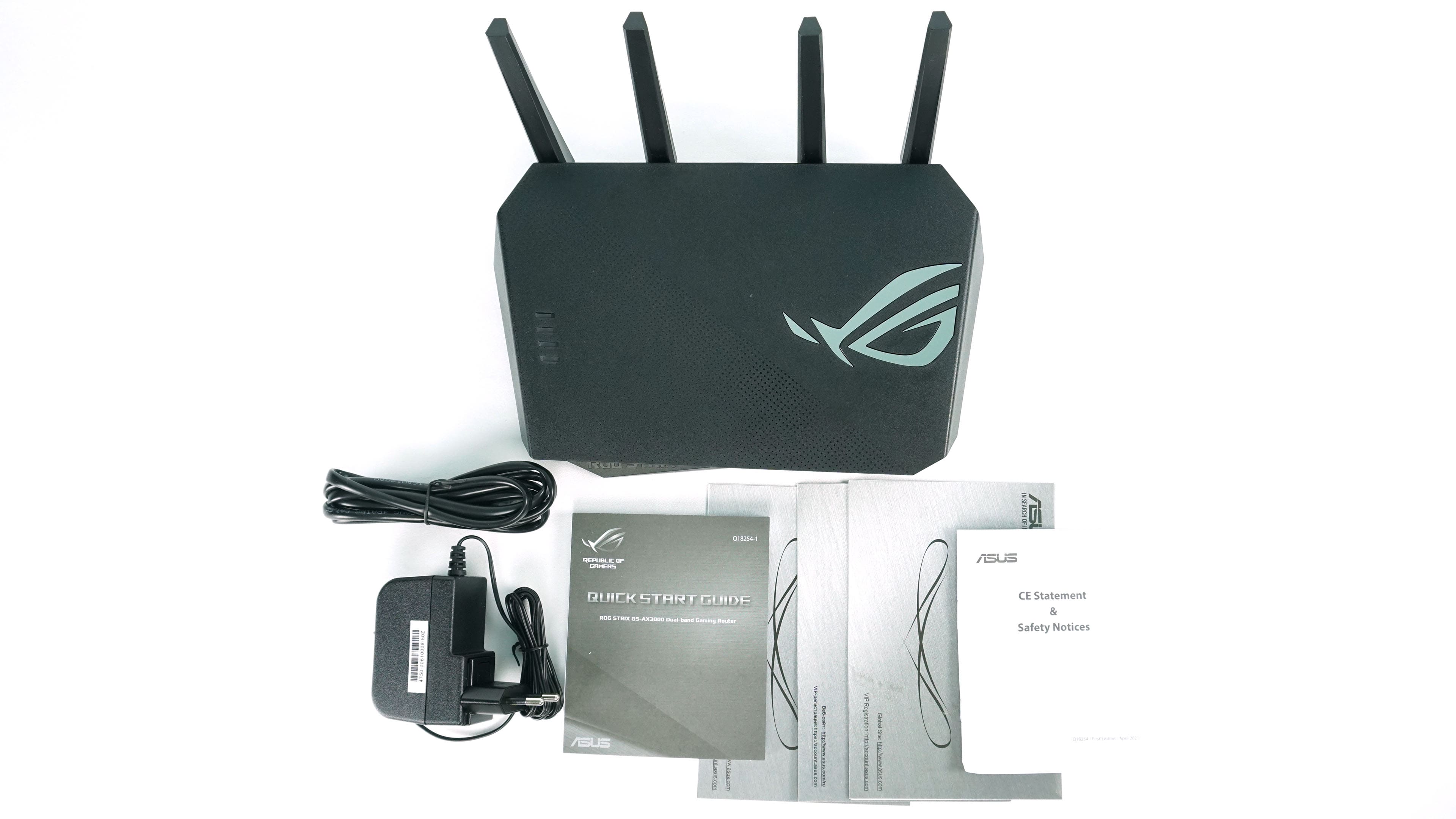 ASUS RT-AX3000 AX3000 Dual Band Gigabit Wireless Router; AiMesh Support;  1.5GHz Triple Core Processor; MU-MIMO Support; 4 - Micro Center