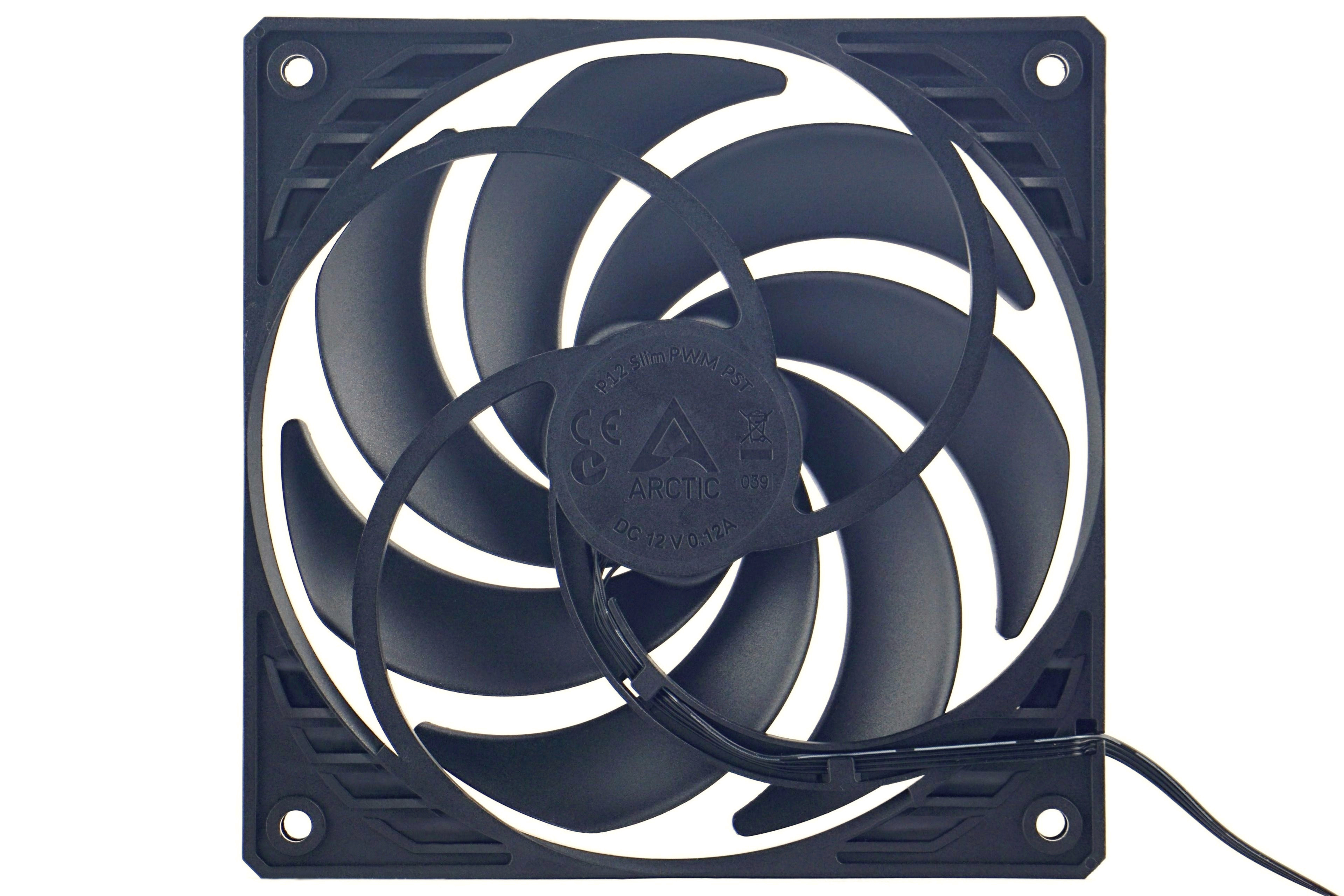  ARCTIC P12 Slim PWM PST (3 Pack) - 120 mm Case Fan with PWM  Sharing Technology (PST), Pressure-optimised, Quiet Motor, Computer, Extra  Slim, 300-2100 RPM - Black : Automotive