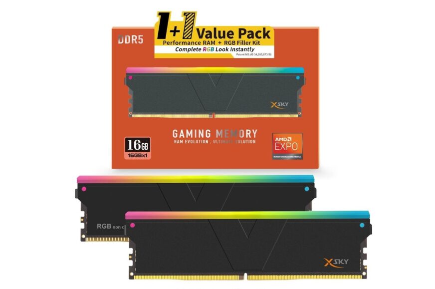 Sady pamětí DDR5 V-Color Manta s fake dekorativními moduly