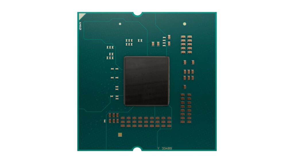 AMD Ryzen AI 400G pro socket AM5 bez rozvaděče tepla. Je použitý menší 4nm SoC fyzicky obsahující 4+4 jádry Zen 5 / Zen 5c a grafiku s 8 CU architektury RDNA 3.5 (Autor: AMD)