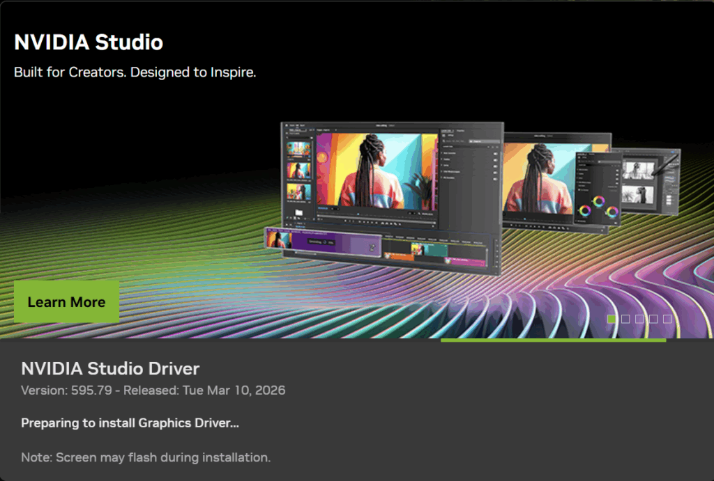 Ovladače Studio poskytují optimální podporu pro kreativní práci