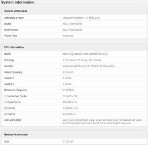 Vzorek APU Medusa s architekturou Zen 6 v Geekbench, únik 19. 7.