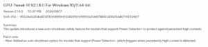 GPU Tweak III 2.1.8.0: Poznámky k vydání