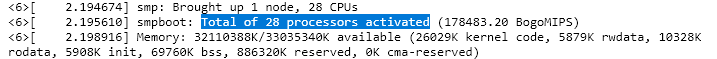 Procesory Nova Lake v protokolech z bootování Linuxu