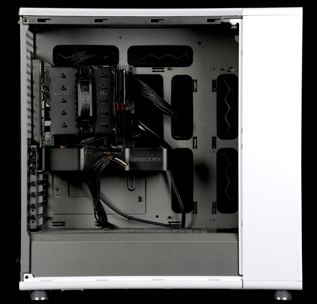 A computer with a Mini-ITX board in a full-size ATX case