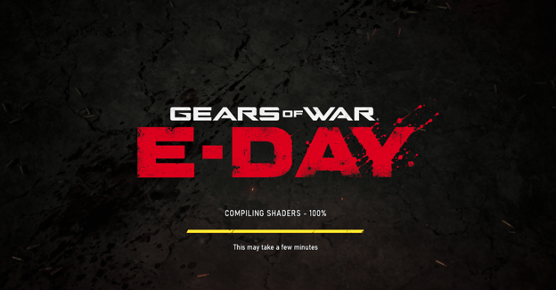 Kompilování shaderů při spuštění hry Gears of War: E-Day běžným způsobem (Zdroj: Microsoft)