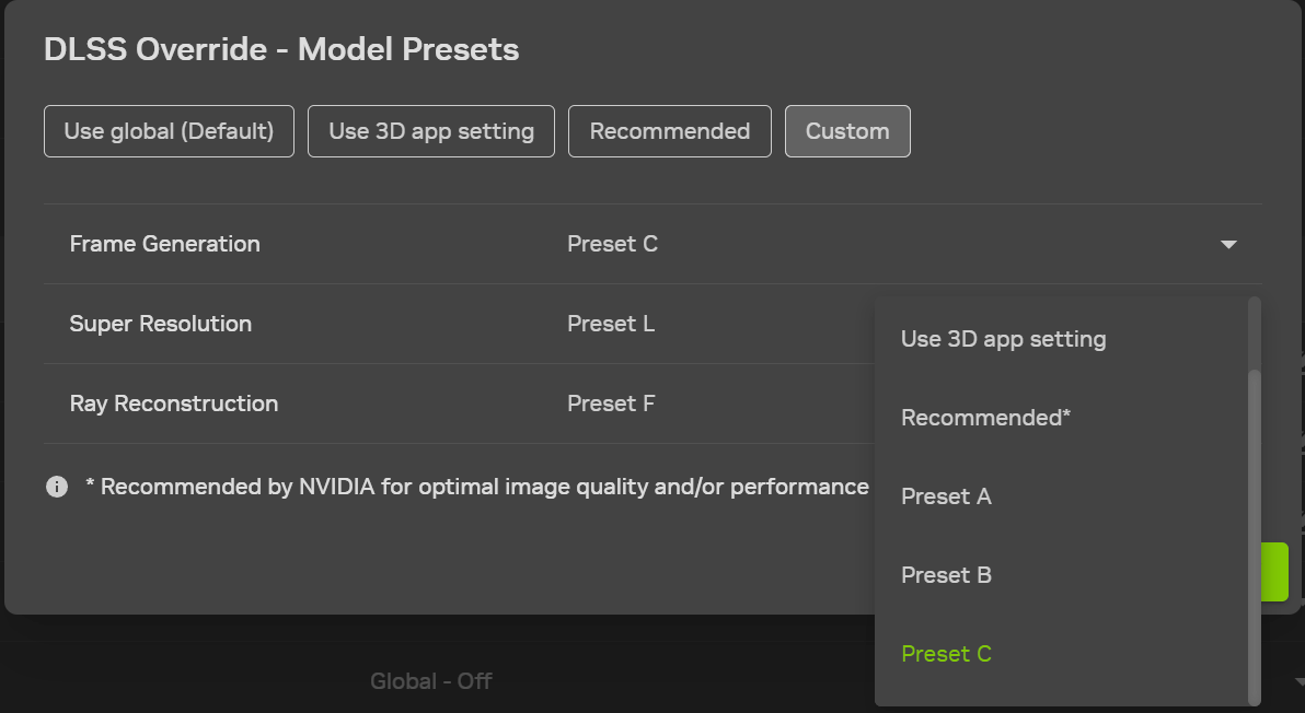 Nastavení nového Performance režimu generování snímků DLSS v Nvidia App